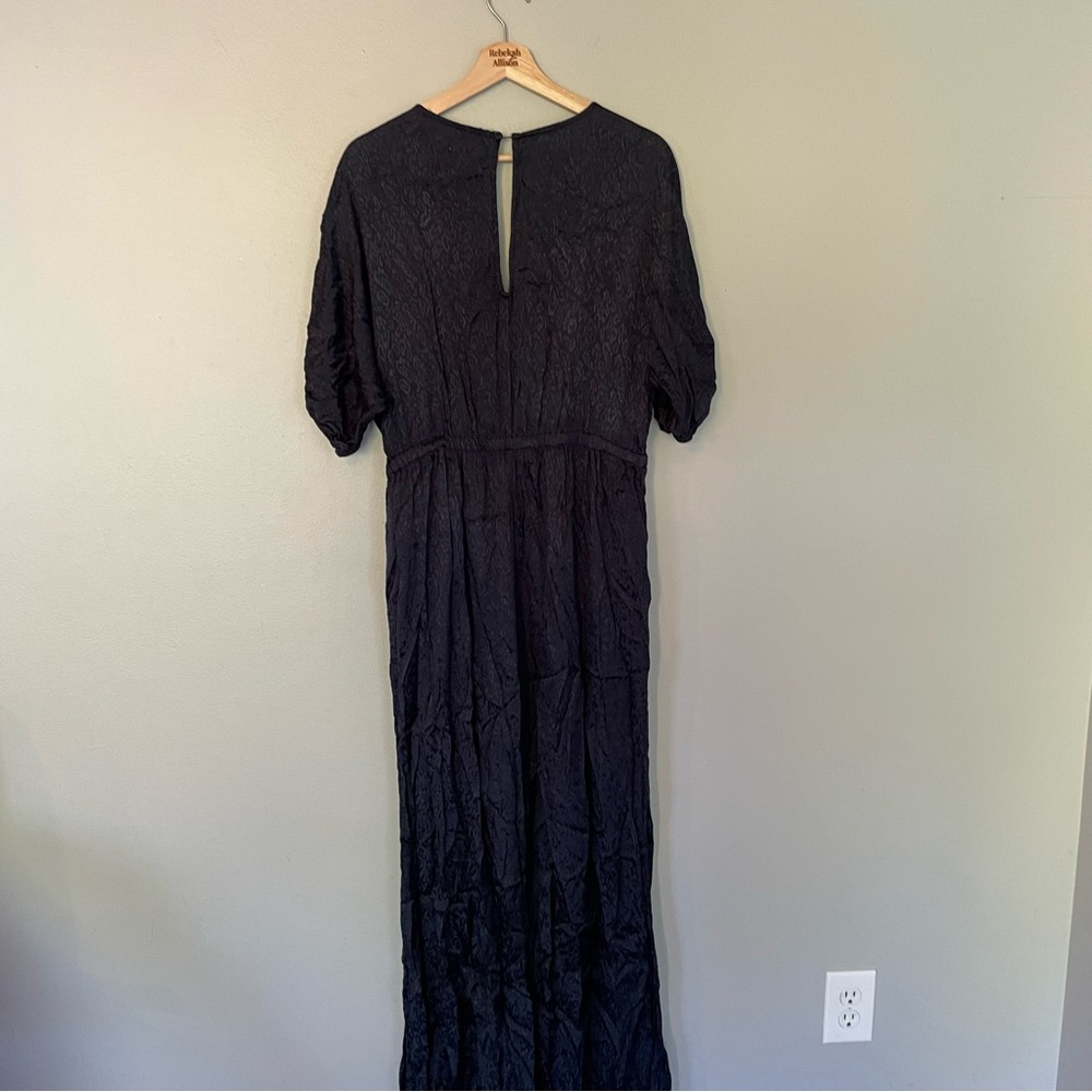 Anthropologie MAEVE Jacqueline Jacquard Jumpsuit in Navy SIZE MEDIUM - Picture 13 of 15